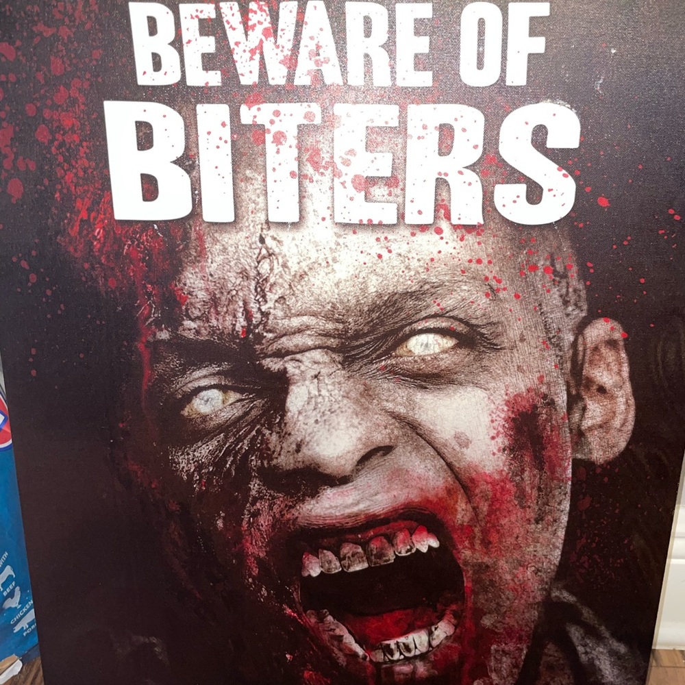 BEWARE OF BITERS LIGHT UP POSTER